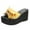 Yellow, variant on CQONEPT Women's Platform Sandals Comfortable Open Toe Slip On Wedge Slides Summer Casual Flatform Chunky Sandals Size 4.5 Yellow