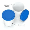 thumbnail image 3 of Premium Ice Cream Containers (2 Pack - 1 Quart Each) Perfect Freezer Storage Tubs Container with Silicone Lids for Ice Cream, Sorbet and Gelato - Blue, 3 of 8