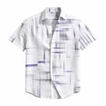 thumbnail image 4 of Rggeeun Men'S Tee Shirts Tie-Dye Striped Pattern Short Sleeve Collar with front Buttons Cardigan Loose Fit Soft Breathable for Summer Streetwear Classic Tees,Multicolour4,L, 4 of 4