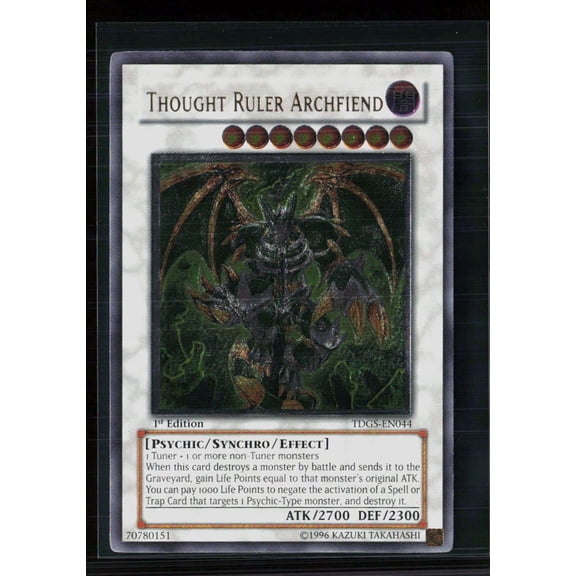 2008 Konami Yu-Gi-Oh! The Duelist Genesis Thought Ruler Archfiend Ultimate Rare Synchro 1st Edition
