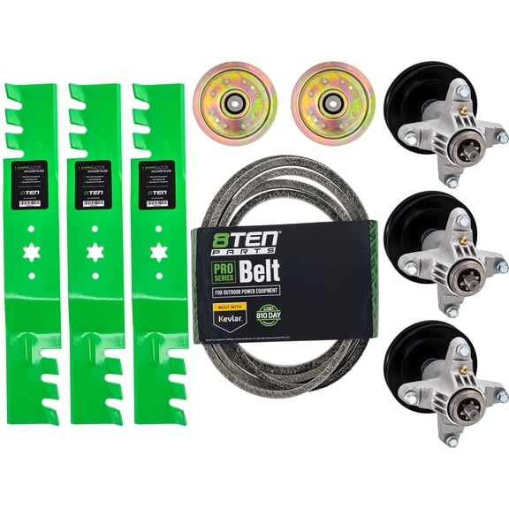 8TEN Blade Spindle Belt Idler Kit for MTD White Outdoor 54 inch ZT54 MK1005607