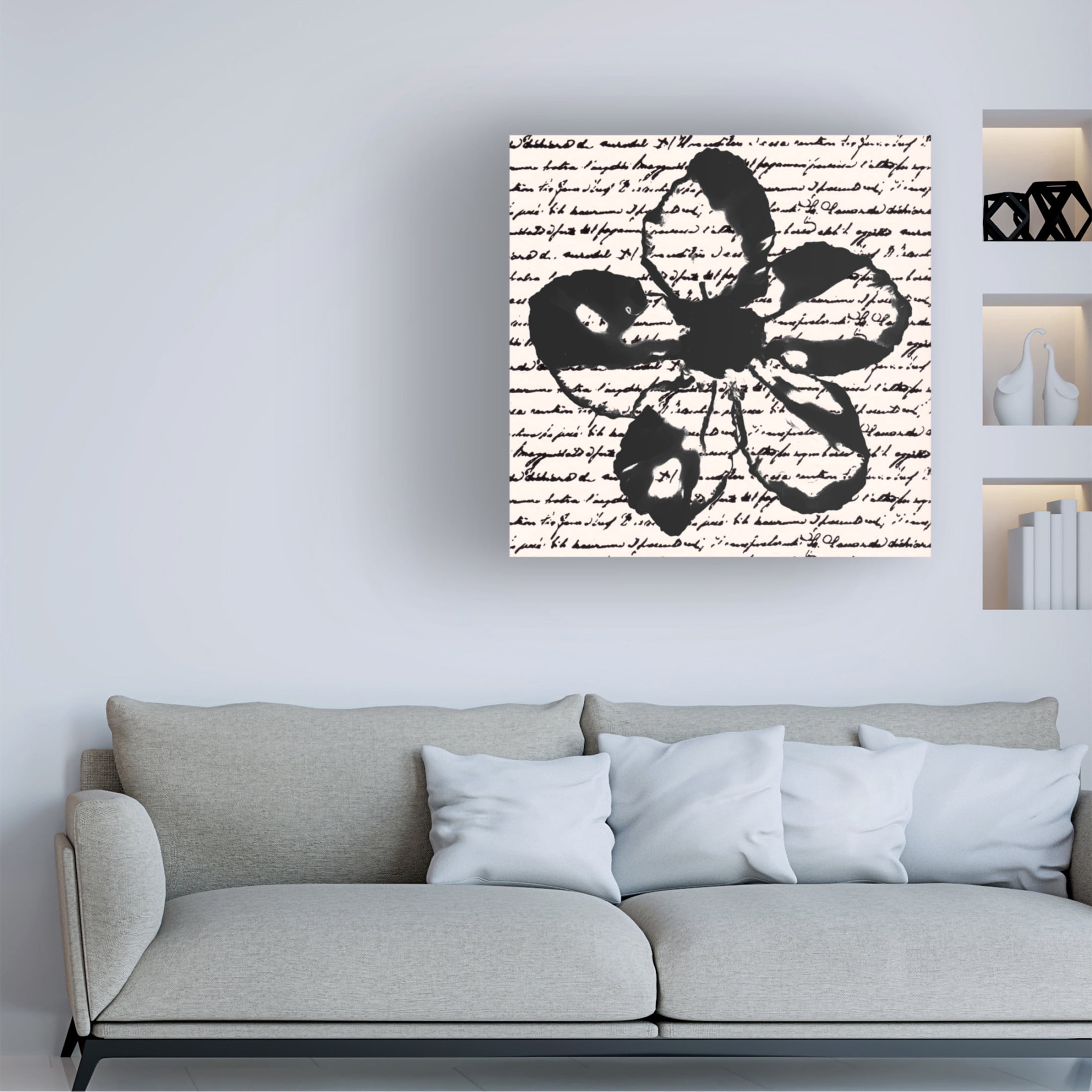Trademark Fine Art Alonzo Saunders  Inky Floral I Canvas Wall Art