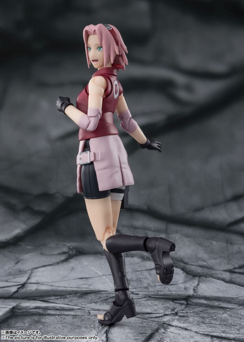 Tamashii Nations Naruto S.H. Sakura Haruno Action Figure, 5.31''