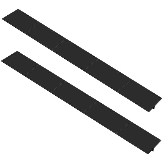 EEEkit 2pcs Silicone Stove Gap Covers, 21" Heat-Resistant Gap Fillers Seal Gap Between Stovetop and Counter, Black