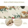 thumbnail image 5 of Christmas Table Runner,Winter Xmas Seasonal Holiday Farmhouse Kitchen Dining Table Decoration ForIndoor Outdoor Home Holiday Party Decor 13x108in, 5 of 5