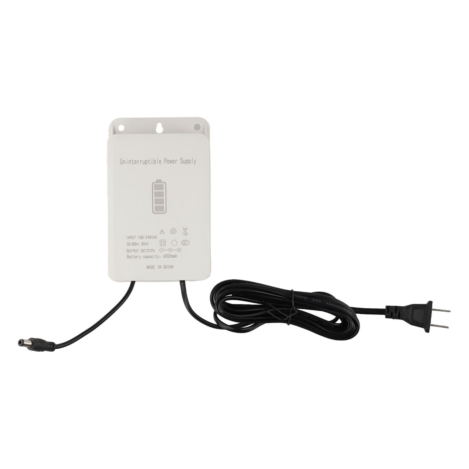 1pc 12V-2A White Uninterruptible Power Supply Adapter Mini UPS Battery Backup Interface 6000mAh Built-in Battery Instrument Part