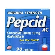 Pepcid AC Original Strength, 10 mg Famotidine for Heartburn Prevention & Relief, 90 ct