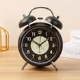 thumbnail image 4 of Twin Bell Alarm Clock, 4 Inches Vintage Super Loud Analog Alarm Clock - black, 4 of 5