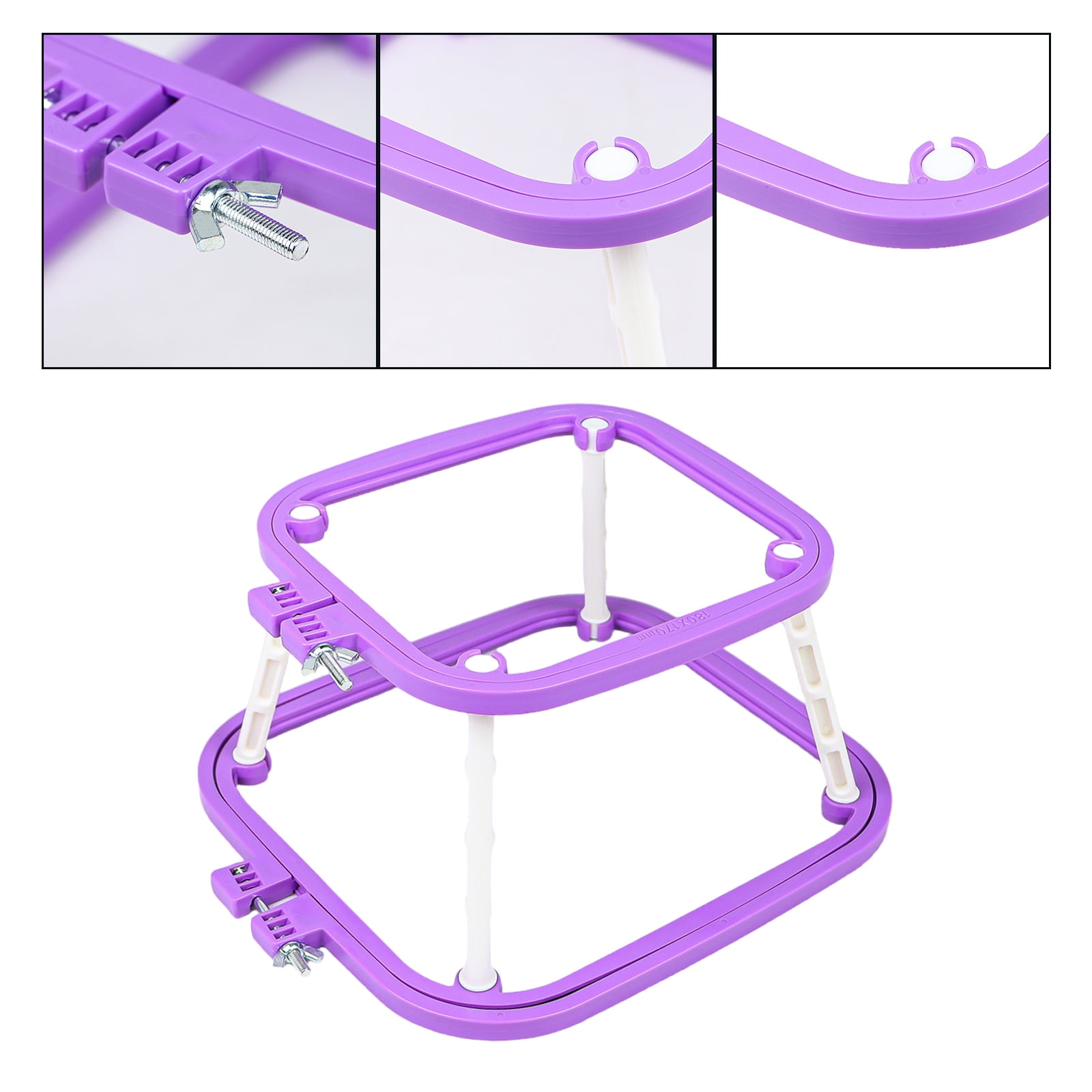 Embroidery Hoop Adjustable Embroidery Frame Double Layer Crosses Stitching Hoop Sewing Tool for Craft Project