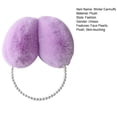 thumbnail image 7 of Yesbay Cute Plush Warm Earmuffs Faux Pearls Winter Outdoor Ear Warmer Soft Furry Ear Covers, 7 of 7