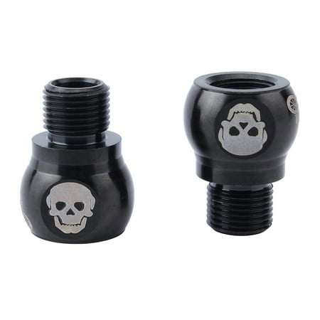 

HEMOTON 2PCS/Set Mountain Fixed Gear Road Bike Fold Pedal Extension Rod Seat Extend Screw Stainless Steel Accessories (Black)