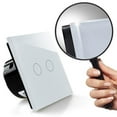 thumbnail image 2 of 2 Gang 1 Way Glass Panel UK Interruptor de pantalla táctil Negro Yuyangstore Interruptor táctil, 2 of 8