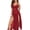 Wine Red, variant on Slip Dress for Women Long Sheer Slip Dress with Deep V Neck Front Opening Flowing Skirt And Slim Straps Sleepwear for Women