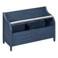 thumbnail image 4 of Ottoman Bench with Storage Solid Wood Entryway Multifunctional Removable Cushion Storage Bench with Safety Hinge, 4 of 6