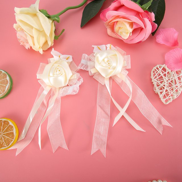 Ramillete de Muñeca Jadeshay Flor de Boda 2 Piezas