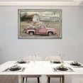 thumbnail image 3 of HFDF Farmhouse Truck Wall Art Country Landscape Canvas Painting Prints Rustic Barn Pictures Wall Decor Modern Artwork Home Decoration for Bathroom Bedroom Living Room 20x16inch Framed, 3 of 6