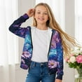 thumbnail image 5 of chaqlin Butterfly Hoodies for Girls 11-13 Trendy Y2K Zip Up Hoodie Flowers Long Sleeve Sweatshirts Jackets Lightweight Loose Hooded Coat with Pocket, 5 of 7
