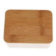 thumbnail image 3 of Tea Storage Box with Bamboo Lid Bins Bread Sugar Boxes Containers Canister - F, as described F, 3 of 8