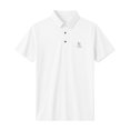 thumbnail image 7 of hoksml Men's Short Sleeve Collared Shirt 3 Button Collared Solid Breathable Regular Fit Golf Top for Business Daily Vacation Casual Wear, 7 of 7