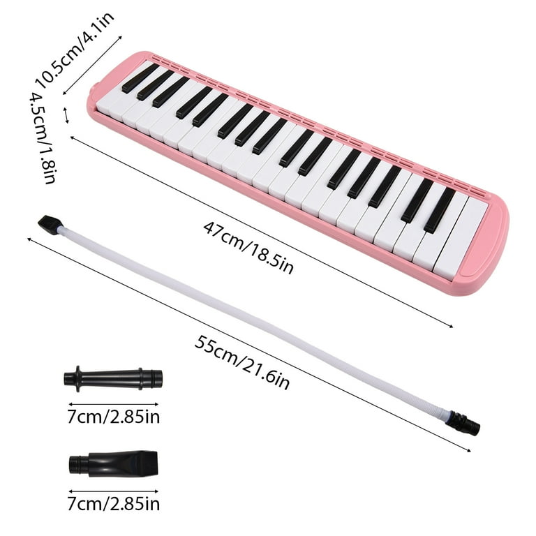 Meterk 37 Keys Melodica Instrument Melodica Air Piano Keyboard with 2 Soft Blow Pipe 2 Blowing Nozzles Melodica Wind Instruments with Carrying Bag for Beginners Adults Gift Walmart