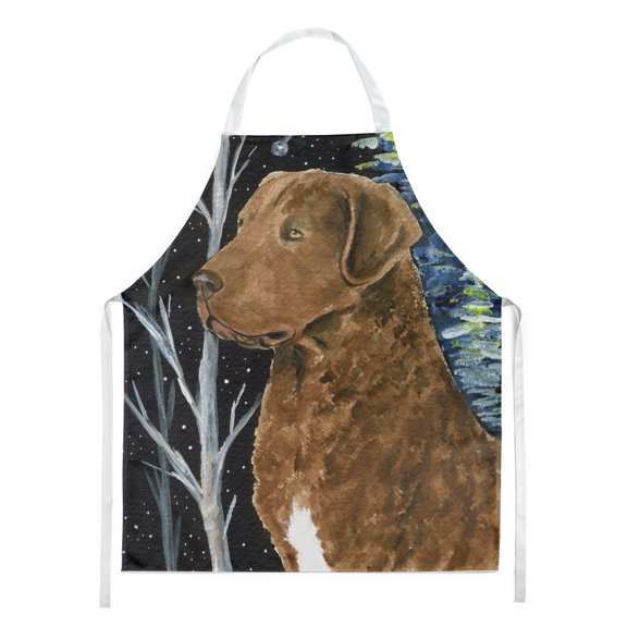 Carolines Treasures SS8411APRON Starry Night Chesapeake Bay Retriever Apron Large multicolor