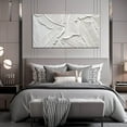 thumbnail image 3 of HFDF Leaf Art Wall Decor for Living Room White Abstract Pictures Wall Art for Bedroom Modern Home Office Wall Decor 14x11inch Framed, 3 of 6