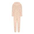 thumbnail image 6 of QATAINLAV Casual Adult Onesie Pajamas for Women Butt Flap Fleece Hooded One Piece Jumpsuits Winter Warm Fluffy Plush Rompers Sleepwear Prime Day Sales Today Pink L, 6 of 8