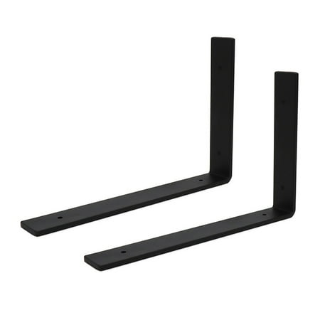

FleinngHoz 2 Pieces Shelf Brackets 90 Degrees Iron Open Shelf Supports with Screws L Shaped Wall Mounted Hardware