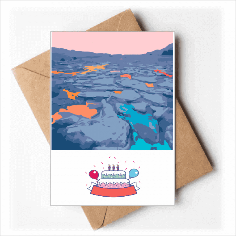 White Blue Ice Floe Create Happy Birthday Greeting Cards Envelopes Blank