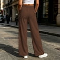 thumbnail image 4 of Yyeselk Women Wide Leg Yoga Pants with Pockets Loose Fit High Waist Drawstring Casual Stretch Cozy Fall Trousers for Walking Working Coffee XL, 4 of 6