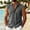 Dark Gray, variant on Men's Cotton Linen Sleeveless Shirts Button down Beach Tank Top Solid Color Shirt with PocketBeigeL