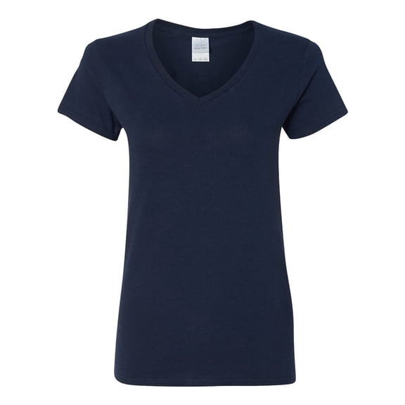 Gildan Heavy Cotton V-Neck T-Shirt for Women Semi-Fitted