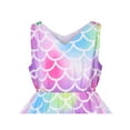 thumbnail image 4 of Girls Dress Rainbow Colorful Fish Scale Mermaid Hanky Hem Tail Princess 8 Years, 4 of 6