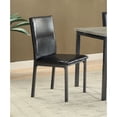 thumbnail image 2 of Coaster Upholstered Faux Leather Dining Chairs in Black, 2 of 3
