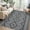 Grey Black, variant on FairOnly 5'x7' Grey Black Rugs Modern Geometric Washable Stain-Resistant Area Rugs for Kitchen Dining Room Nursery Area Rug