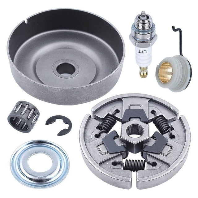 Embrague y PiñóN de Motosierra para MS310 MS390 029 039, Piezas de Repuesto con Arandela de Rodamiento de Agujas, Engranaje Helicoidal con Clip ElectróNico