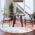 thumbnail image 3 of Round Rug 5Ft Washable Non-Slip, Ombre Orange Blue Circle Area Rugs for Living Room Bedroom, Summer Coastal Ocean Sea Beach Wave Indoor Floor Mats Carpet Runner for Home Decor Aesthetic, 3 of 8