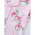 thumbnail image 5 of WIBACKER S-2XL Christmas Womens Pajamas Set Short Sleeve Button Down 2 Piece Loungewear Sets Santa Claus Sleepwear, 5 of 12