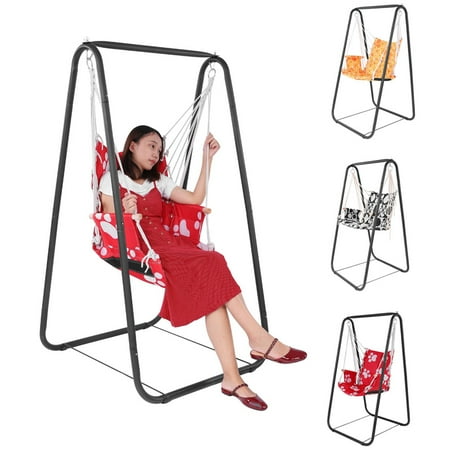 Greensen Detachable Garden Yard Hammock Stand Chair Kids Adults Swing Seat Indoor Outdoor With Hanging Rope Swing Chair