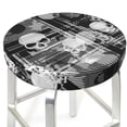 thumbnail image 3 of Daiia Seamless Pattern With Skulls Stool Covers Round,Round Bar Stool Covers Waterproof Bar Chair Covers Washable Stool Cushion Slipcover for 12-14 Inch Chair-14 inch, 3 of 7