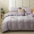 thumbnail image 2 of JOLUSERE Ensemble de Housse de Couette Grand, 3 Pcs Lilas Violet Moderne Doux Respirant Léger Microfibre Housse de Couette, 2 of 11
