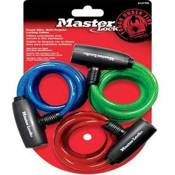 Master Lock 5/16 in. W X 6 ft. L Vinyl Covered Steel Key Bike Lock
