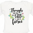 thumbnail image 4 of Inktastic Though She Be but Little She is Fierce Shakespeare Girls Long Sleeve Baby Bodysuit, 4 of 5