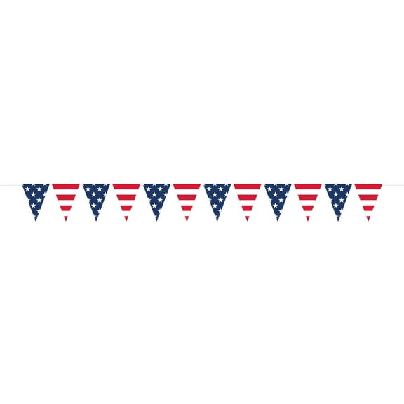 12 Count Bulk Pack Patriotic Pennant Banner