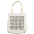 thumbnail image 1 of Geometric Circle Tote Bag, Vinyl Records Inspired Concentric Rings Curve Grids Artwork Print, Cloth Linen Reusable Bag for Shopping Books Beach and More, 16.5" X 14", Cream, by Ambesonne, 1 of 2