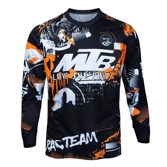 Men's Mountain Bike Jersey Long Sleeve Racing T-Shirt For Downhill Cycling Motocross Motorsport Bicycle Sports Wear