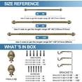 thumbnail image 5 of Urbanest Adjustable Single Curtain Rod Set Artichoke Finials – 1 - Inch Diameter, With Renaissance Gold Rod, 84–120 Inches, 5 of 6