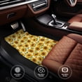 thumbnail image 4 of Salouo Sunflowers for Car Floor Mat Set of 4–Car Carpet Mats - Car Mats with Anti-Slip Backing & Driver Heel Pad Universal Fit for Cars, Trucks, SUVs, and Vans, 4 of 6