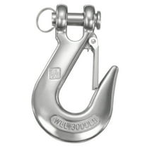 Uxcell 1/2" Clevis Grab Hooks, 304 Stainless Steel Chain Hook, 3307lbs Capacity Heavy Duty Safety Chain Hooks for Trailer Truck Transport