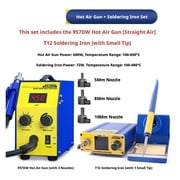 957DW Hot Air Rework Station, Spiral Wind Desoldering Station for PCB